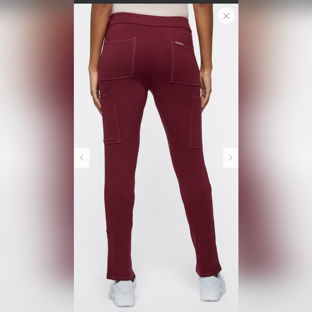 Jaanuu Burgundy Scrub Pants